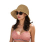 Crochet Raffia Sun Hat with Wide Brim and Bow Detail Foldable Summer Beach Hat for Stylish Sun Protection