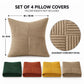 4 Pack Patchwork Corduroy Throw Pillow Covers 18 x 18 Inch for Sofa and Bed