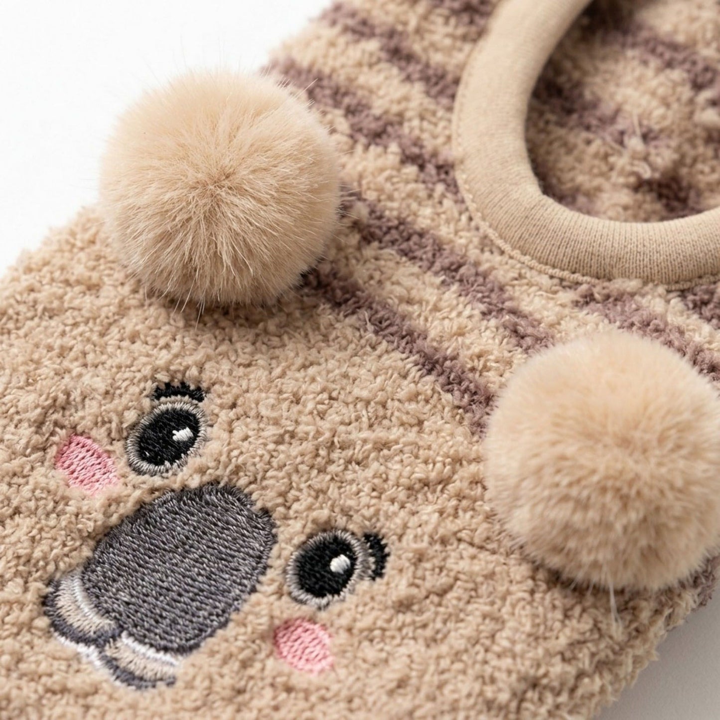 Fuzzy Bear Slipper Socks 2 Pair US 5-10.5