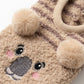 Fuzzy Bear Slipper Socks 2 Pair US 5-10.5