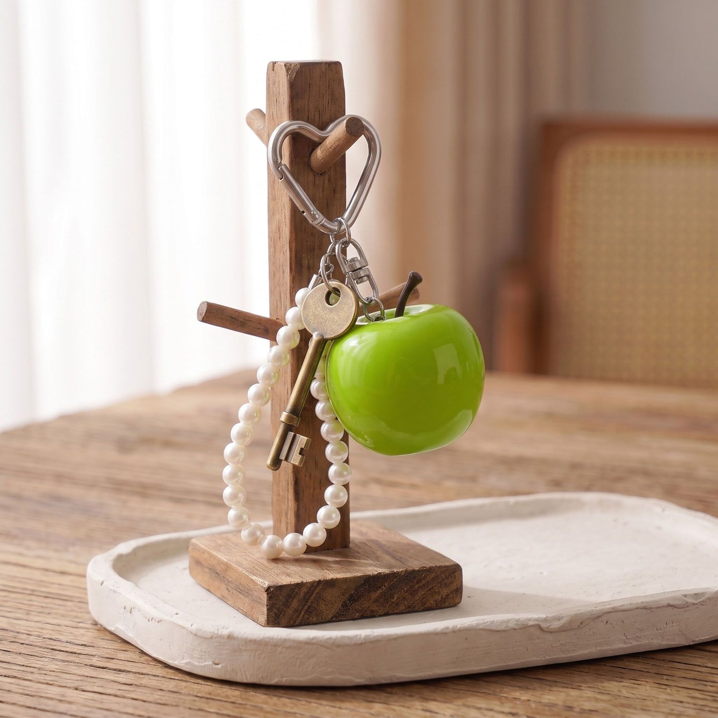 Bag Charm with Hanging Clip and Decorative Accent