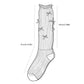 4-Pair Balletcore Ribbon Bow Knee High Socks Set, Ruffled Cuff Long Socks
