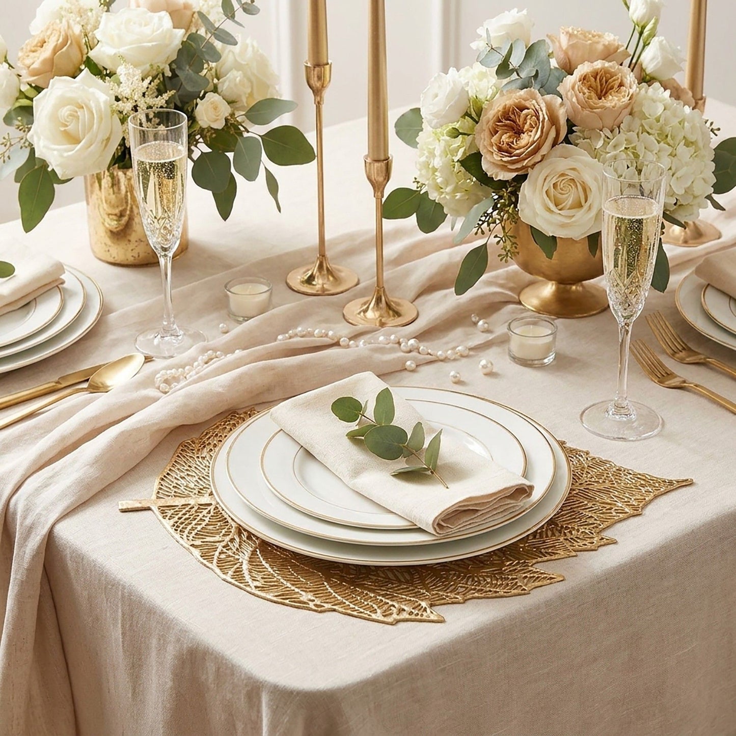 4 Piece Set Leaf Shape PVC Placemats Heat Resistant Decorative Table Mats