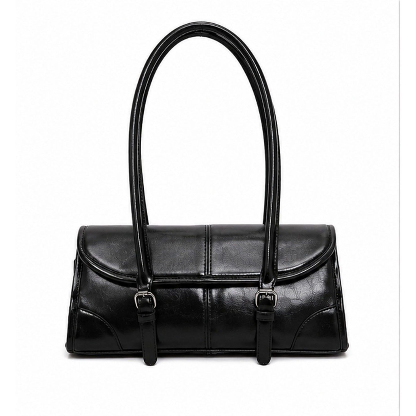 Vintage Oil-Wax Finish East-West Shoulder Bag