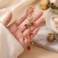 Enamel Fruit & Vegetable Multi-Charm Bag Charm Key Chain 3-Piece Set