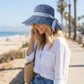 Foldable Wide Brim Sun Hat with Bow Tie