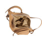 Slouchy Leather Hobo Shoulder Bag with Adjustable Strap Tassel Accent and Zip Closure