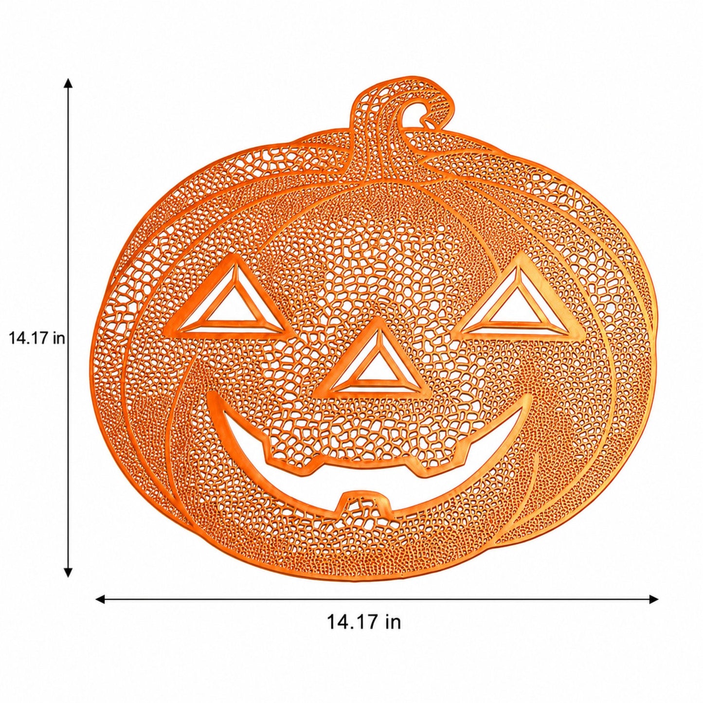Halloween Pumpkin Cutout PVC Waterproof Non-Slip Placemat