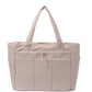 Canvas Tote Bag with Zipper Closure and Multiple Exterior Pockets