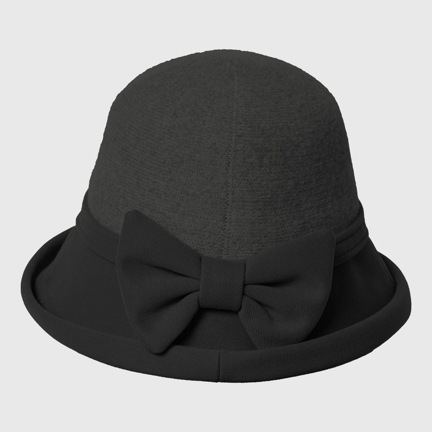 Bow-Accented Cloche Hat