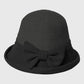 Bow-Accented Cloche Hat