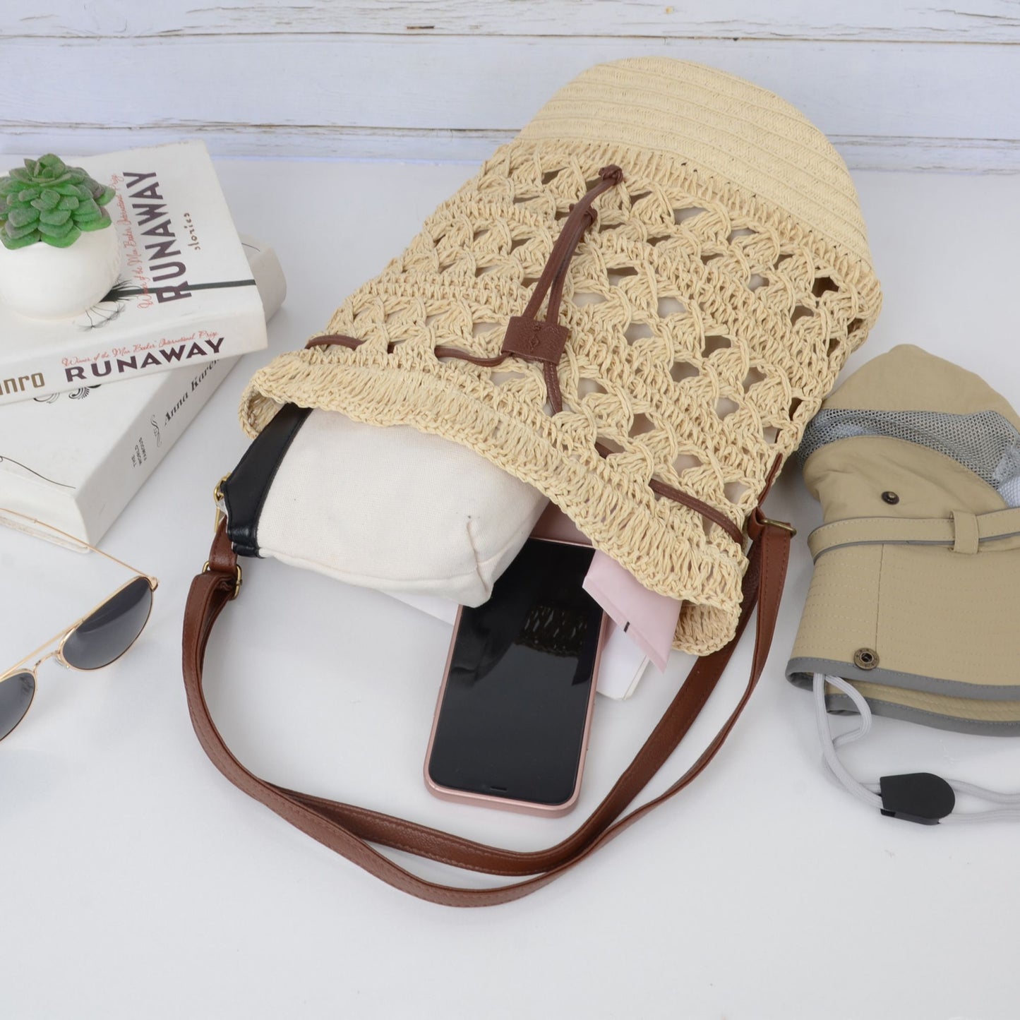 Women's Bohemian - Style Crochet Shoulder Bag