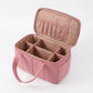 Travel Makeup Bag with Dividers and Carry Handles