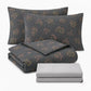 4-Piece Bedding Set with Floral Print Duvet Cover, Coordinating Pillowcases, and Flat Sheet for a Cozy Bedroom Makeover