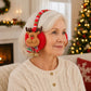 Christmas Santa Plush Earmuffs with Jingle Bell Accents