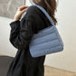 Quilted Mini Handbag - Compact Puffy Top-Handle Bag for Casual Daily & Stylish Outings