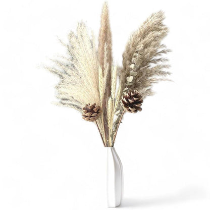 Pampas Grass and Pinecone Dried Floral Arrangement