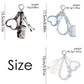 Beaded Keychain Bag Charm with Heart Mirror and Mini Comb