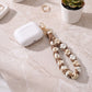 Floral Braided Wrist Strap with Swivel Clasp