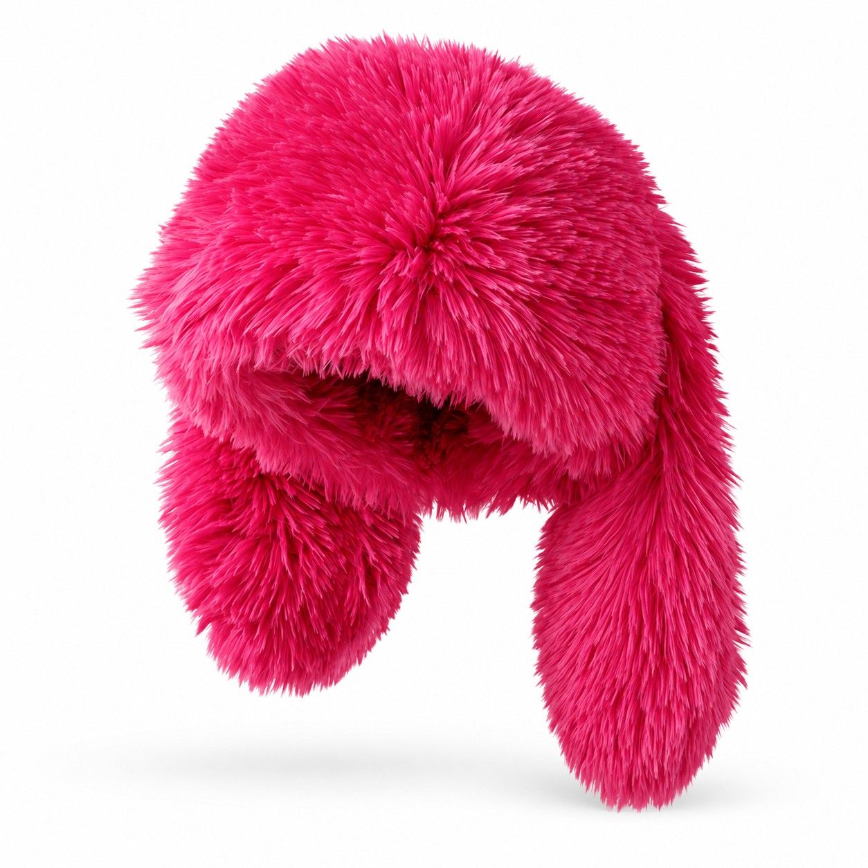 Faux Fur Trapper Hat Long Ear Flaps Plush Winter Hat