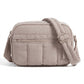 Padded Rectangular Crossbody Bag with Front Zip Pocket and Adjustable Padded Shoulder Strap 8.7x2.8x6.1in
