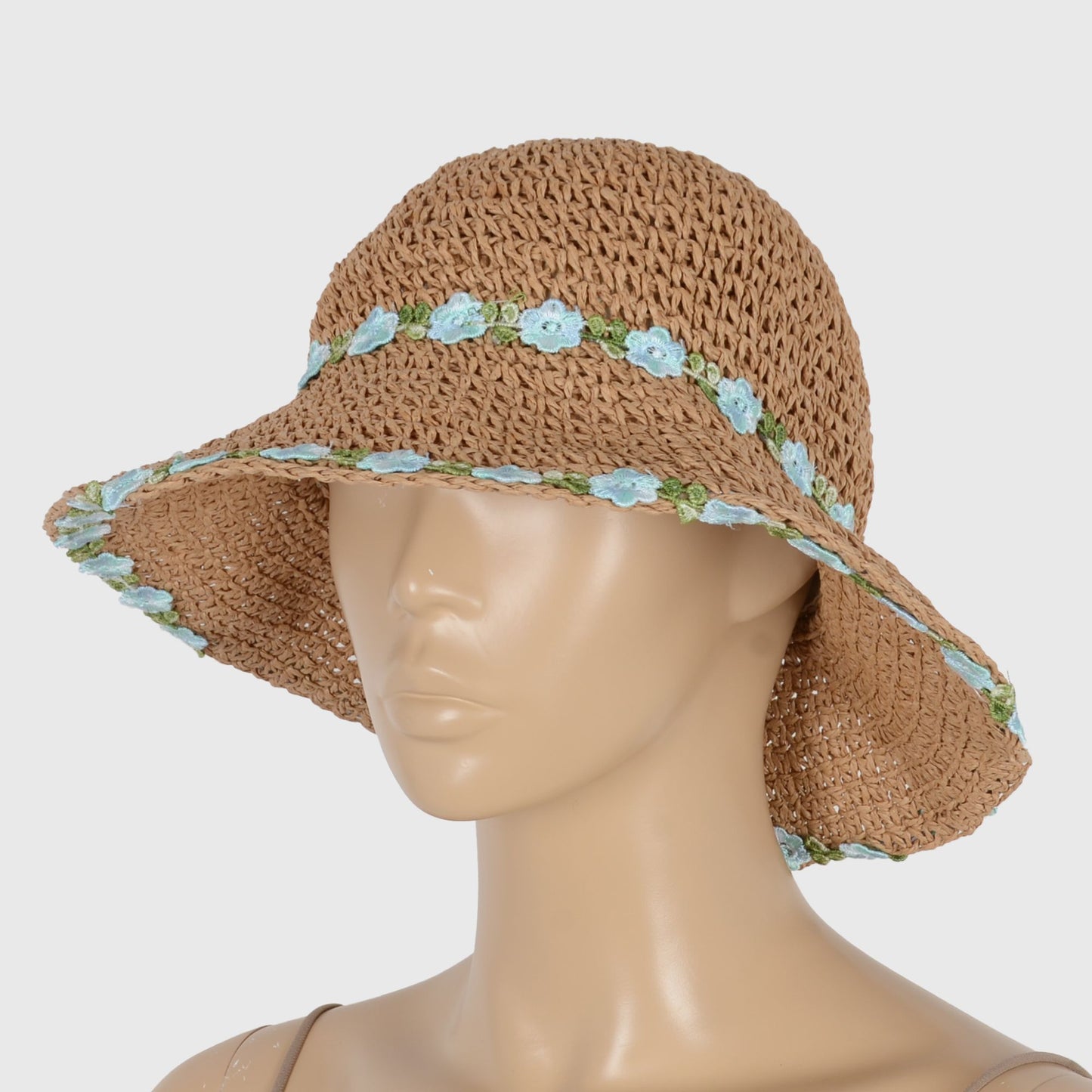 Women's Flower Embellishments Sun Hats Charming Crocheted Straw