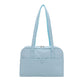 Women's Quilted Shoulder Tote Bag with Front Pocket and Zipper Closure