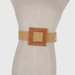 Stylish Straw Belt with Woven Buckle