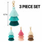 Multi-Layered Tassel Keychain Bohemian Bag Charm Assorted Set