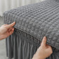 2 Pack Textured Stretch Dining Chair Covers with Ruffled Skirt