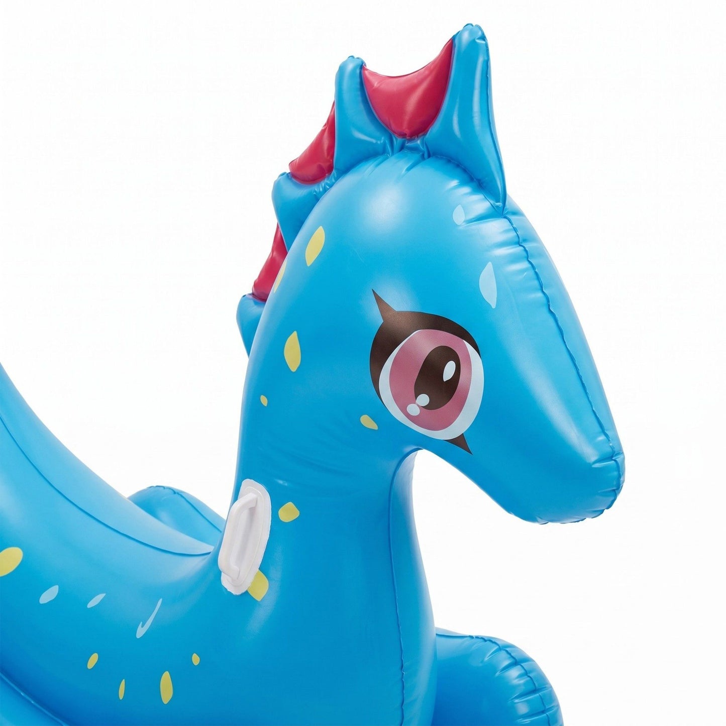 Inflatable Sea Creature Pool Float Ride On with Back Support Durable PVC Water Float for Pool Beach Lake 70.8x31.5x35.4in