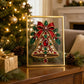 DIY Jeweled Christmas Tree Art Kit with Frame and Craft Supplies