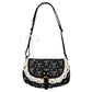 Vintage Lace Crossbody Bag for Women, Adjustable Shoulder Purse with Buckle Flap
