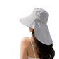 Wide Brim Sun Hat with Neck Flap Breathable Mesh Panel and Lightweight Outdoor Design