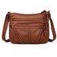 Multi-Pocket Crossbody Bag with Adjustable Strap and Braided Trim