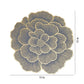 4 Pack Floral Round PVC Placemats Gold Trim Washable Heat Resistant Table Mats