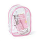 Portable Stationery Supply Set with Clear Zipper Case for School and Office Use 4.2x2.5x1.5 in