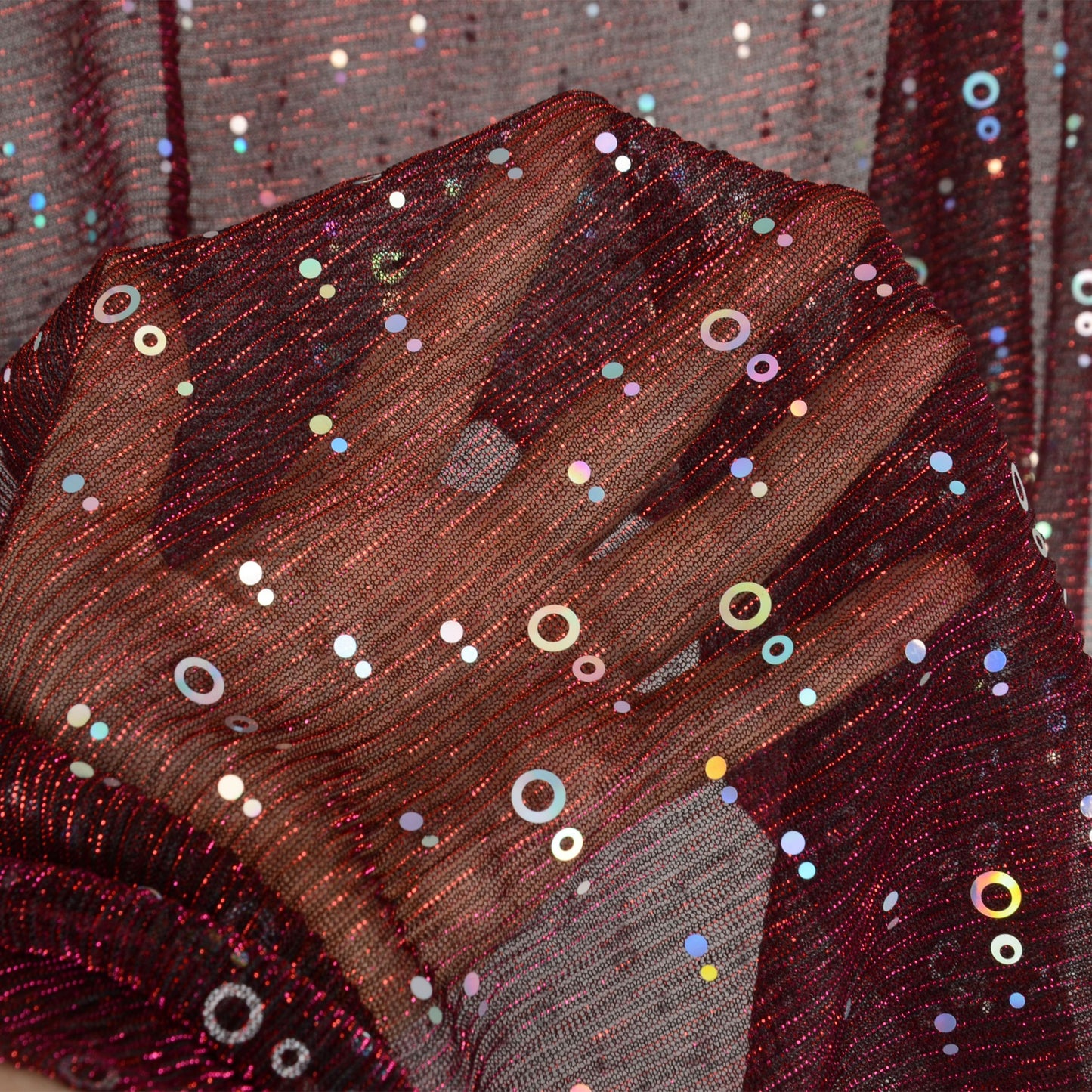 Sheer Sequin Oblong Scarf Lightweight Sparkle Mesh Shawl Wrap