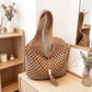 Crochet Shoulder Bag with Tassel Detail Soft Knit Handbag Lightweight Casual Everyday Tote