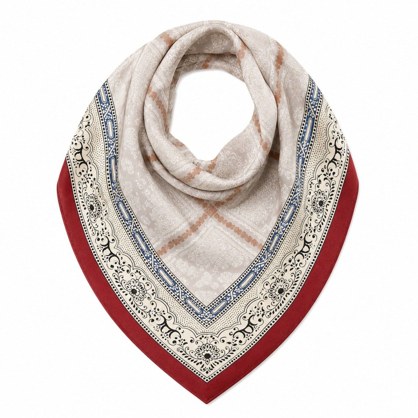 Paisley Floral Triangle Scarf Wrap Belt