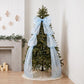 Large Sheer Christmas Tree Bow with Long Ribbon Tails