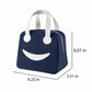 Insulated Lunch Bag with Zip Closure Top Handles and Wipeable Interior for Work School Travel