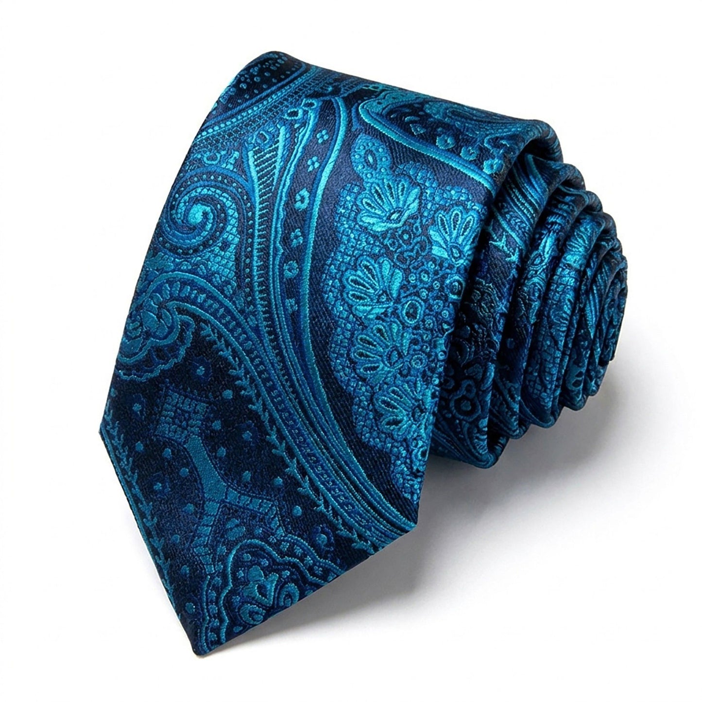 Men's Floral Print Tie with Woven Botanical Pattern and Classic Tapered Design