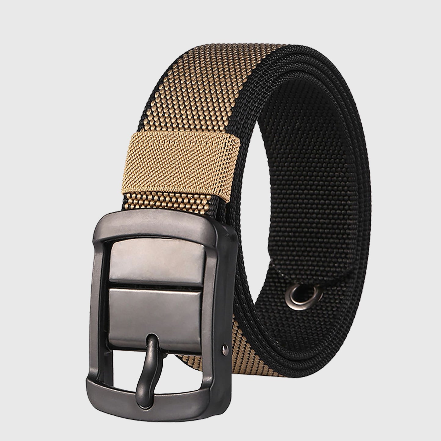 Reversible Belt - Adjustable Military-Style Belt with Stainless Steel Buckle