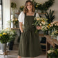 Water Resistant Cross Back Apron with Pockets and Waist Tie