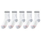 5 Pairs Mid-Crew Sport Socks Cushioned Arch Support Breathable Athletic Fit with Elastic Cuff