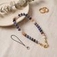 Oval Beaded Phone Wrist Strap with Detachable Clasps