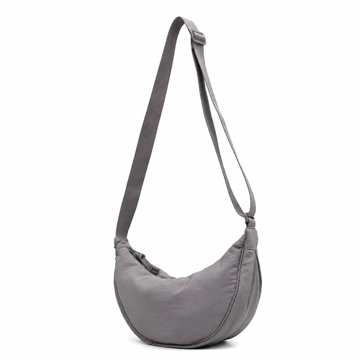 Nylon Crescent Crossbody Bag with Adjustable Strap Lightweight Casual Shoulder Bag
