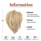 Short Tousled Layered Ponytail Hairpiece with Claw Clip Heat Resistant Synthetic Hair Natural Texture