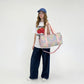Mesh Duffel Bag with Top Handles Adjustable Shoulder Strap Lightweight Gym Travel Weekender Tote
